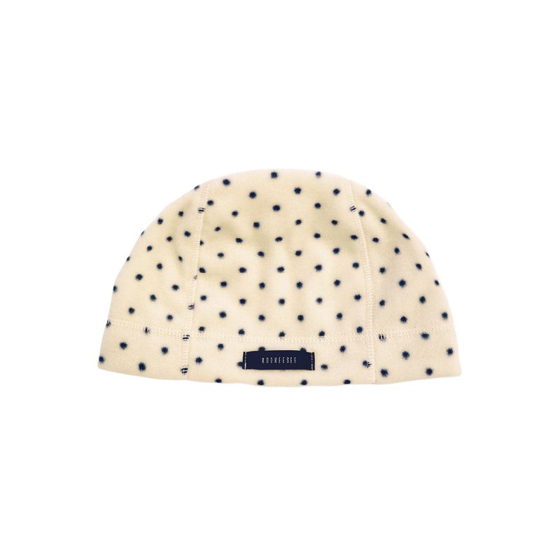 Mini Dot Fleece Beanie (cream)