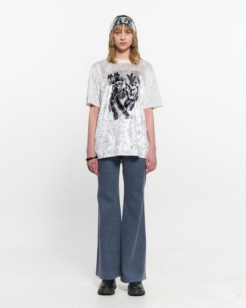 Stripe Bootcut Pants _ BLUE