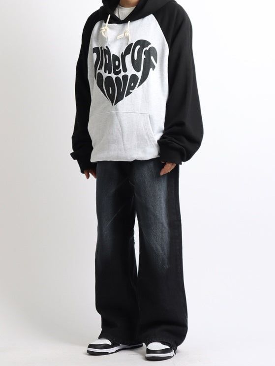 Shape Lettering Raglan Hoodie_3color