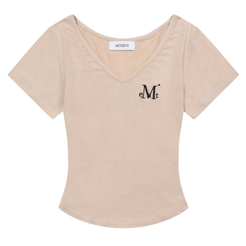 ONYX SIGNATURE LOGO V-NECK HALF T (5COLOR)