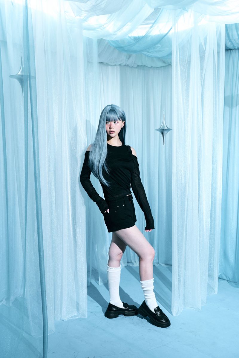 See-through layered T-shirt set