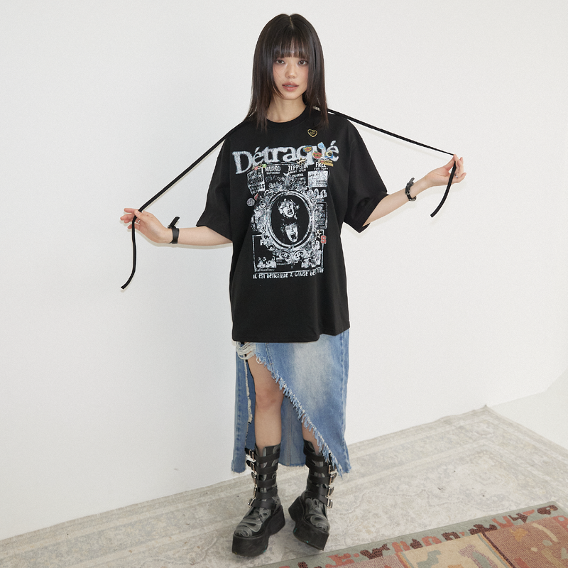 SPAGHETTI ROCK T SHIRT BLK