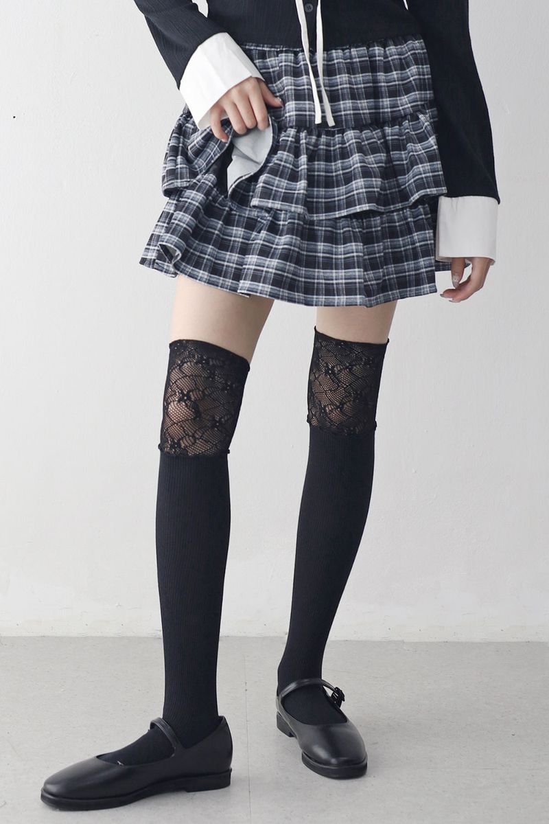 NONCODE（ノンコード）の「Roon Half Lace Knee Socks（Fashion Accessories）」