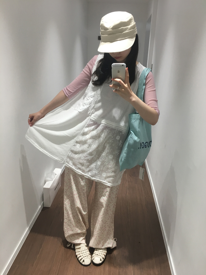 Loen Patchwork Slip Dress (2color)