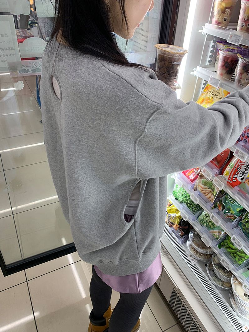 CIRCLE HOLE SWEAT SHIRT (3C)