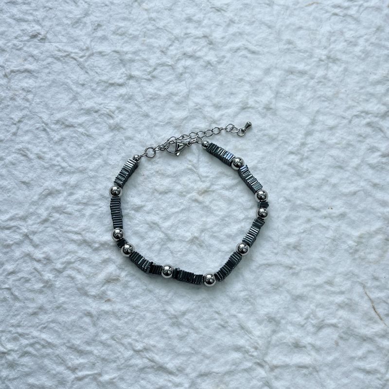 Obsidian Block Bracelet