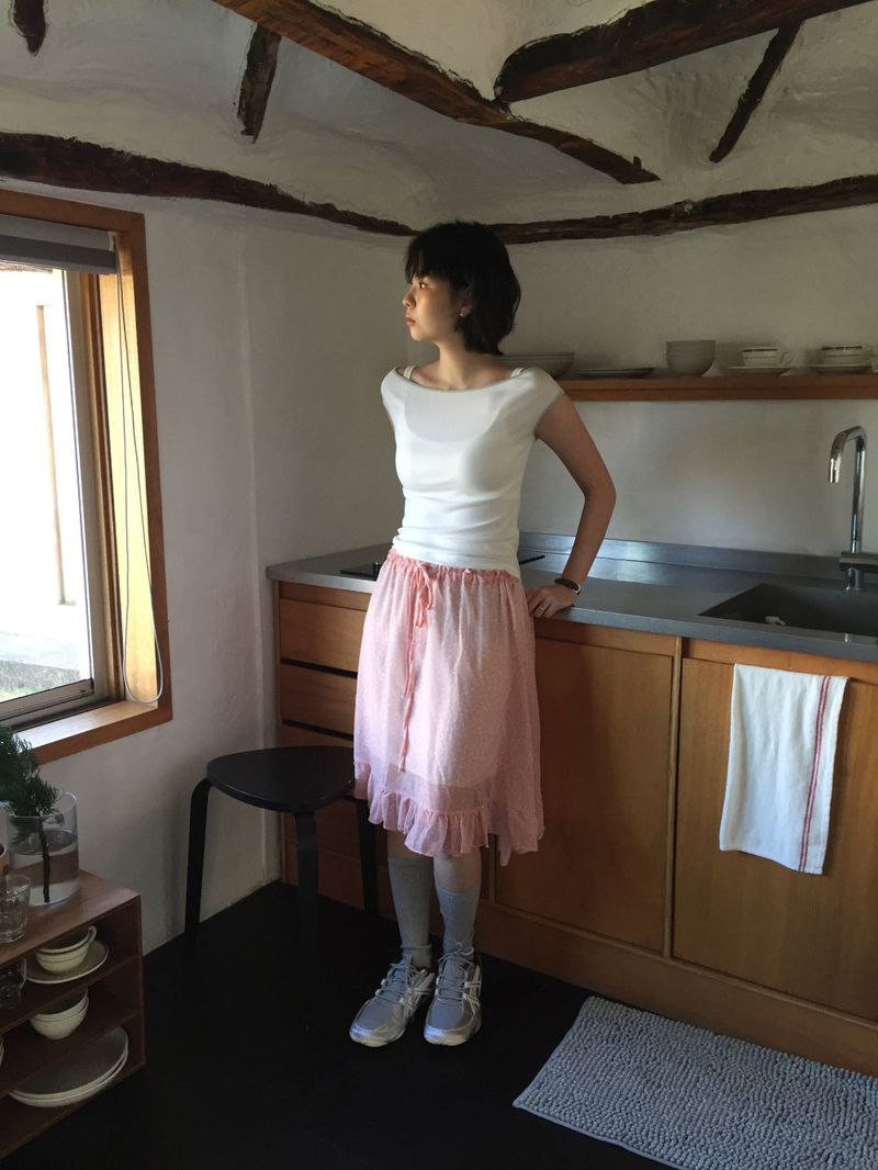 Flow String Midi Skirt (2color)