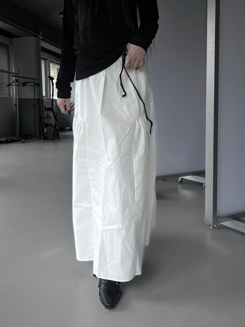 gather balloon long skirt (3color)