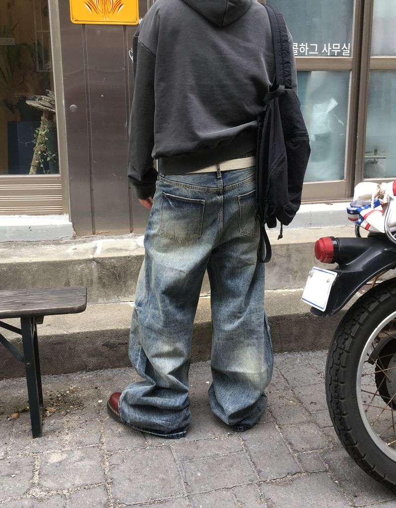 No.1876 F wide denim PT