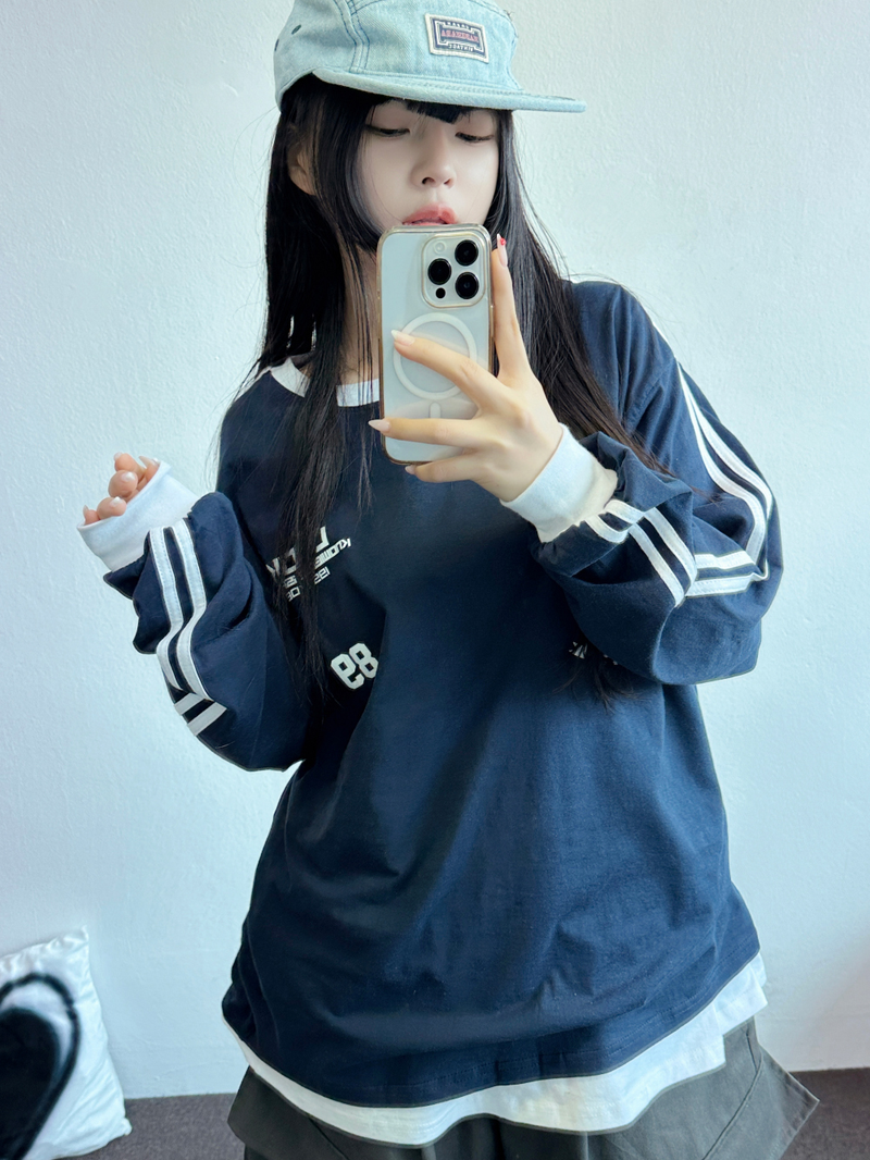 CCORTTI(コルッティ)の「HIP TWO LINE NUMBERING LONG SLEEVE T-SHIRT💙🤍🖤3COLOR(Tops)」