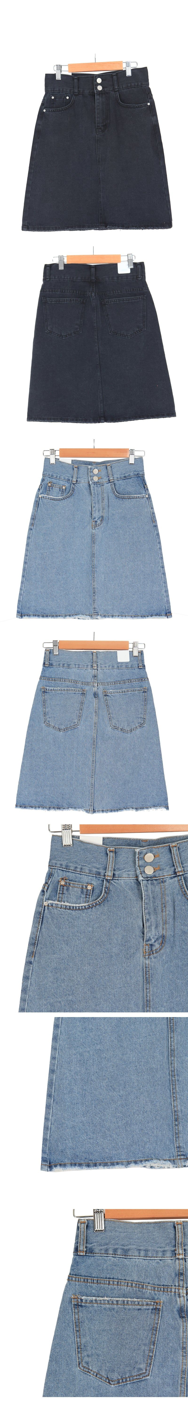 high denim half-length skirt