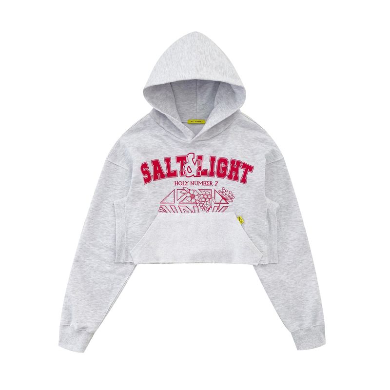 HOLY NUMBER 7（ホーリーナンバーセブン）の「SALT & LIGHT CROPPED HOODIE_MELANGE GRAY（Tops）」