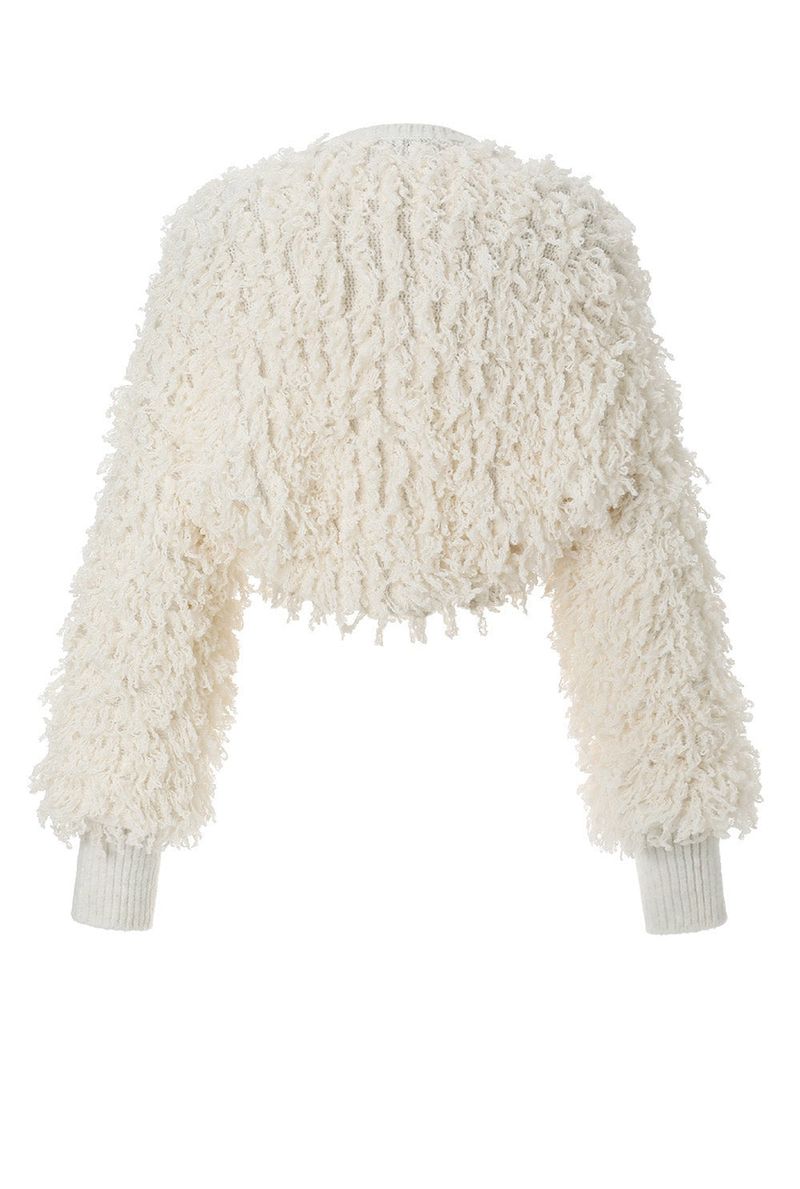 Shaggy fur bolero