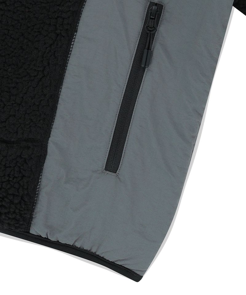 CURVED SHERPA FLEECE JACKET