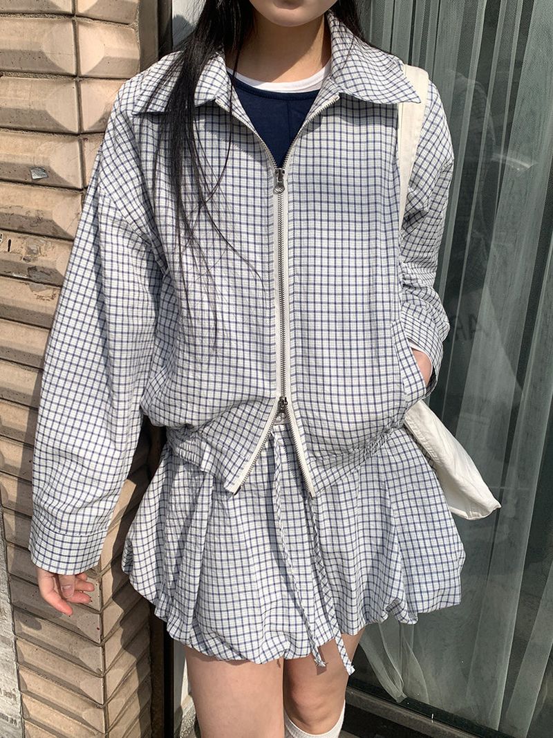 LIGHT CHECK BLOUSON (2C)