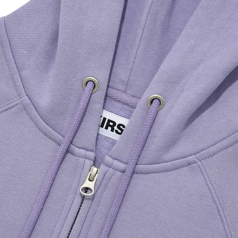 DOODLE CHERRY CIRCLE LOGO NAPPING HOODIE ZIP UP [LAVENDER]