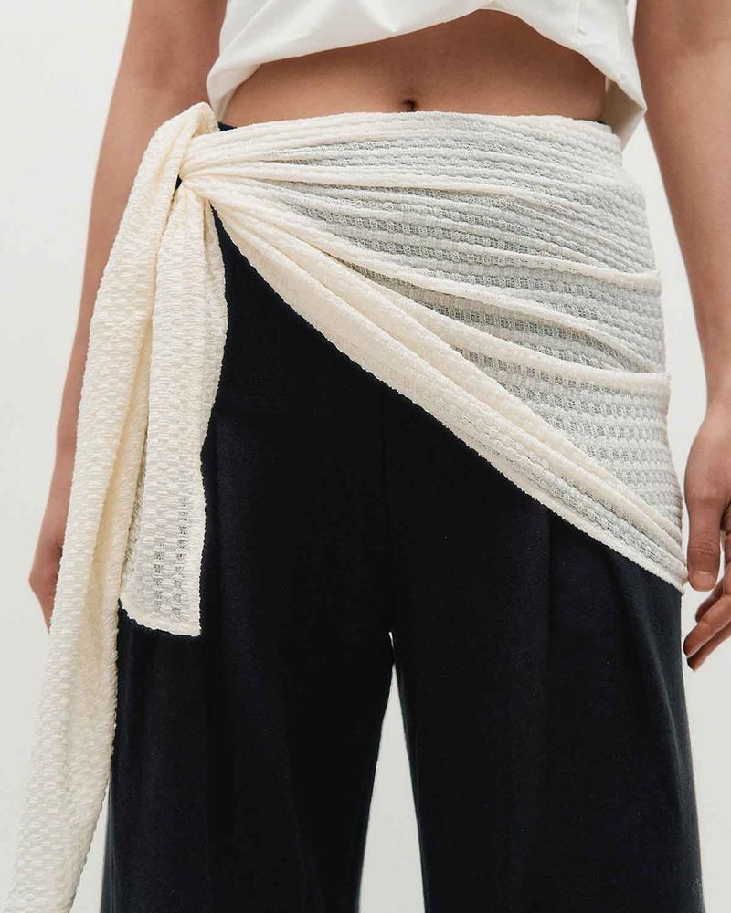 Layered Wrap Tie _ IVORY