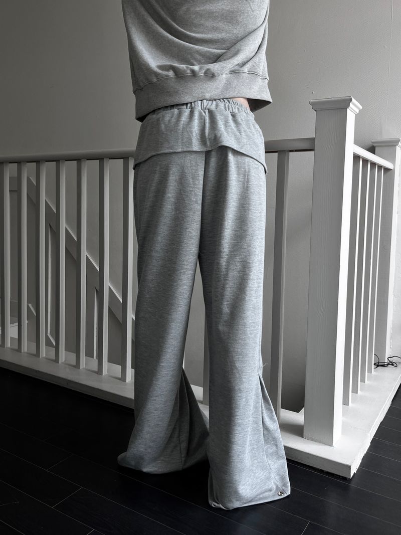 D-ring snap wide pants (2color)