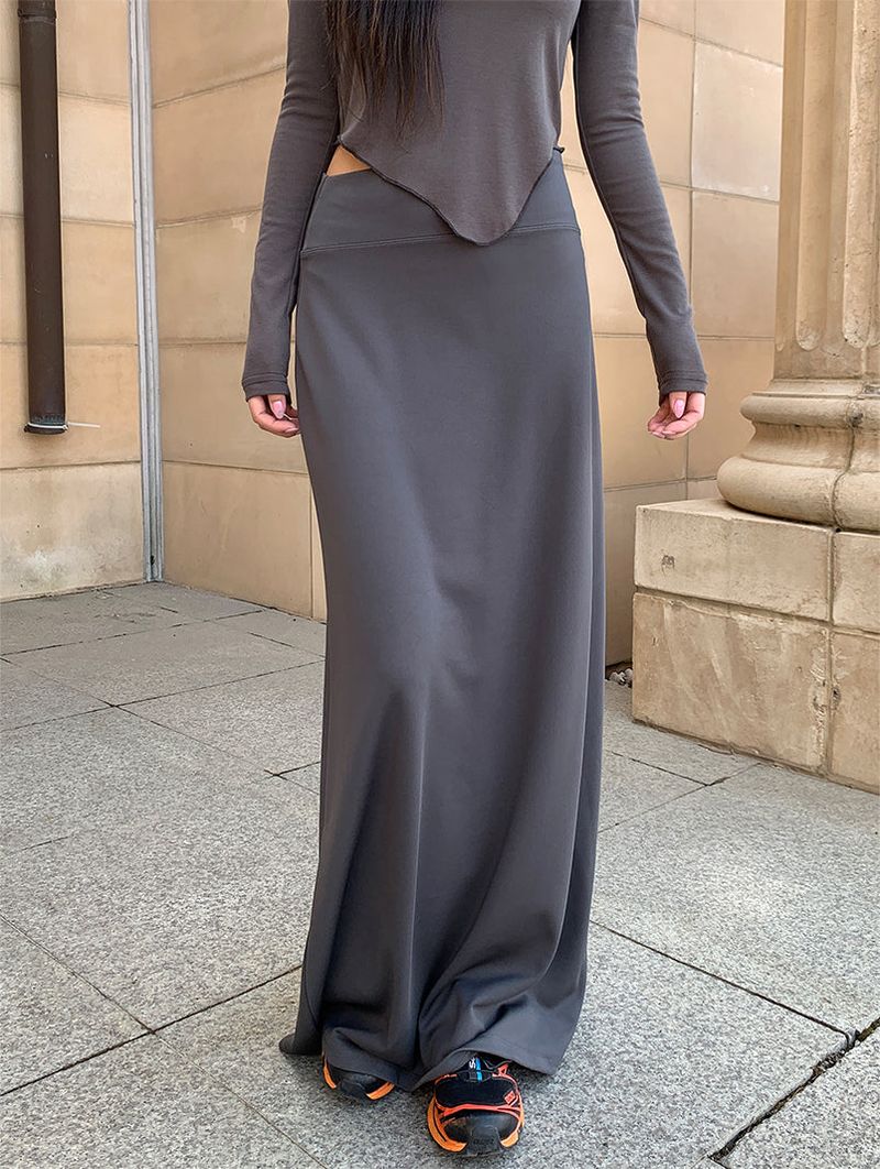 JERSEY LOOSE MAXI SKIRT (2C)