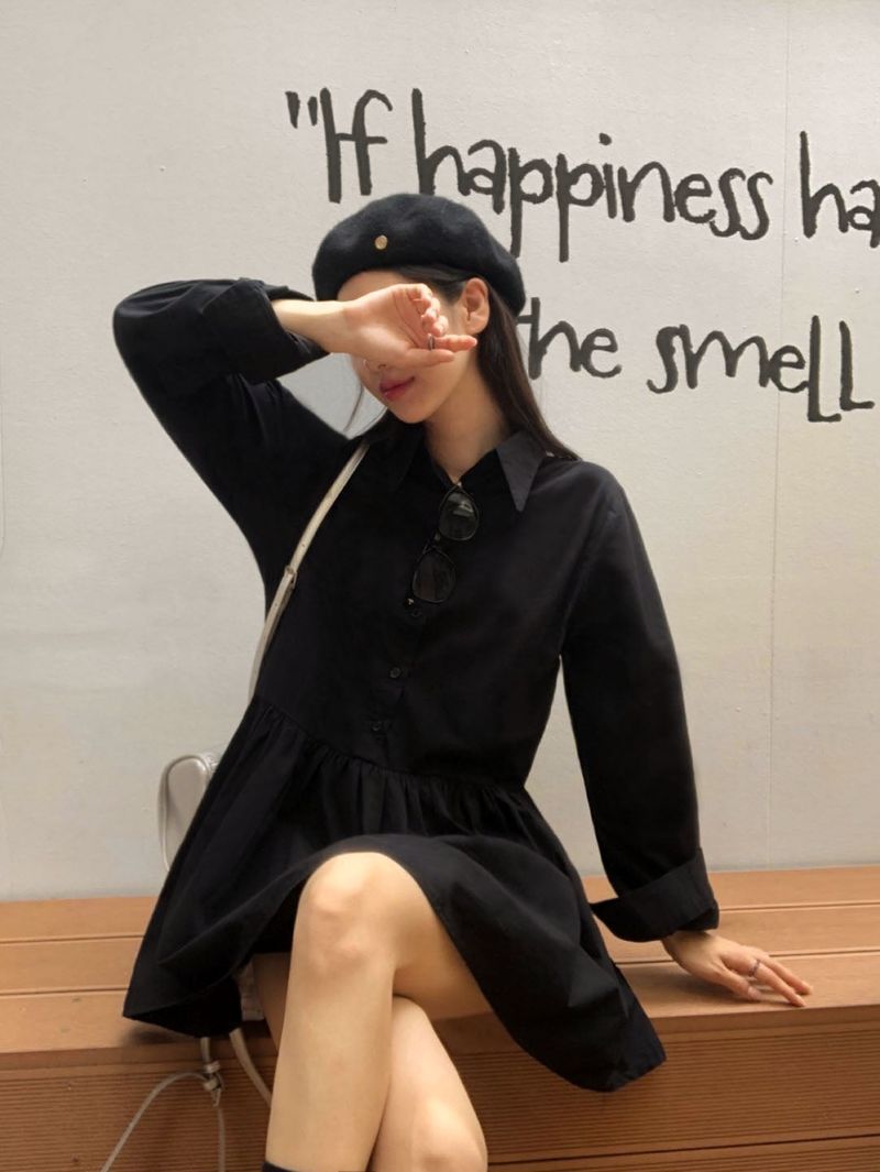 [BELLIDE MADE] FLARE SHIRT ONE PIECE