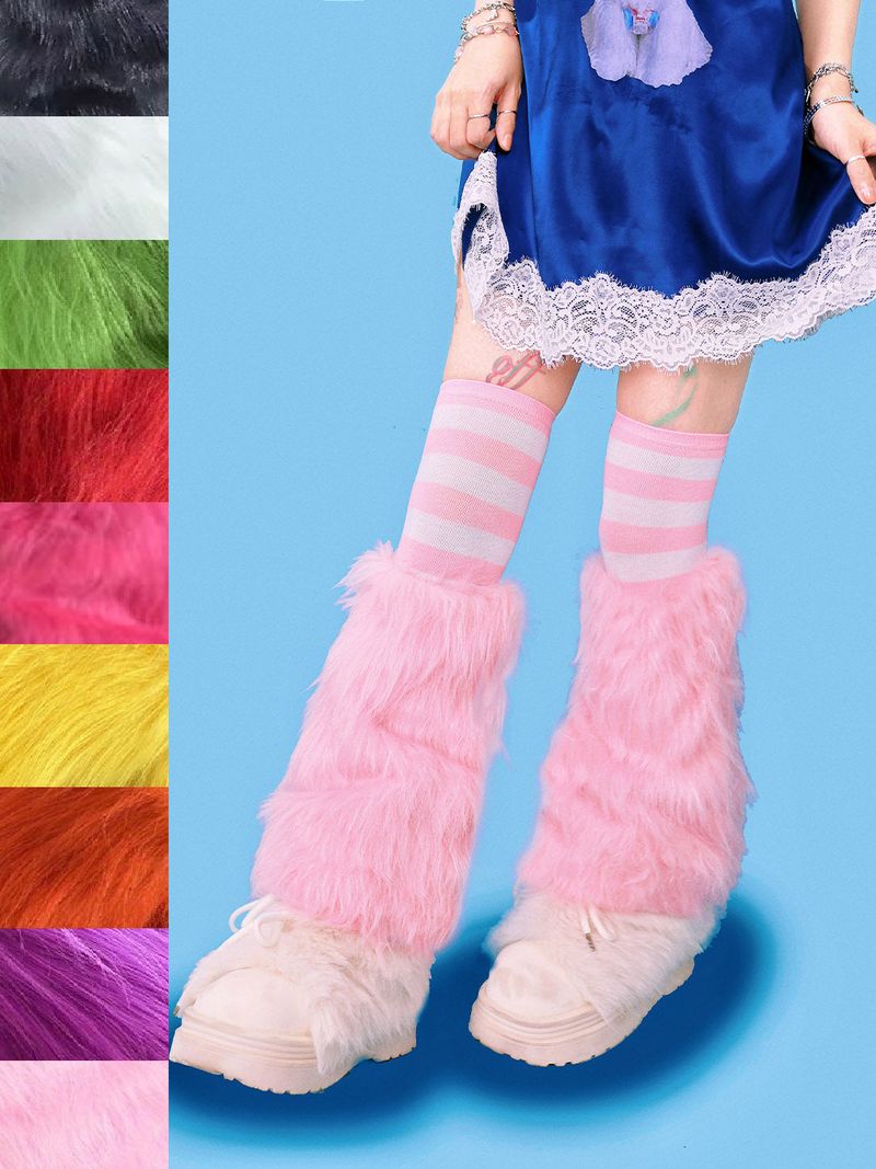 KUO（クーオ）の「ギャル ポップ ファー レッグウォーマー(9color) （アクセサリー）」