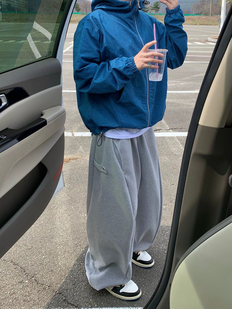 Pinch Side Snap Sweat Pants 6C