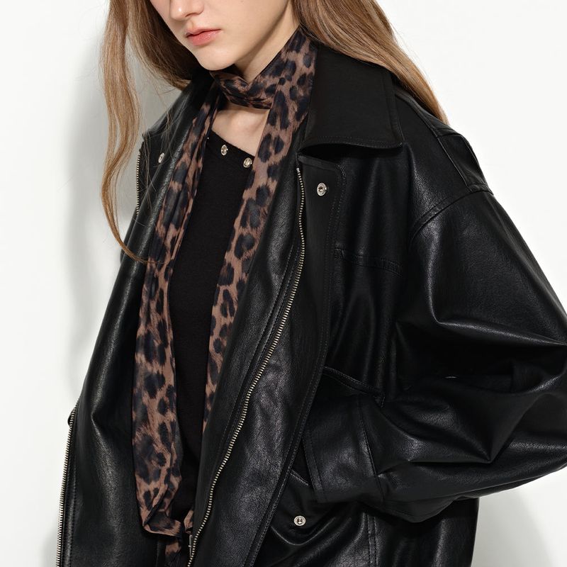 Mini Leopard Scarf