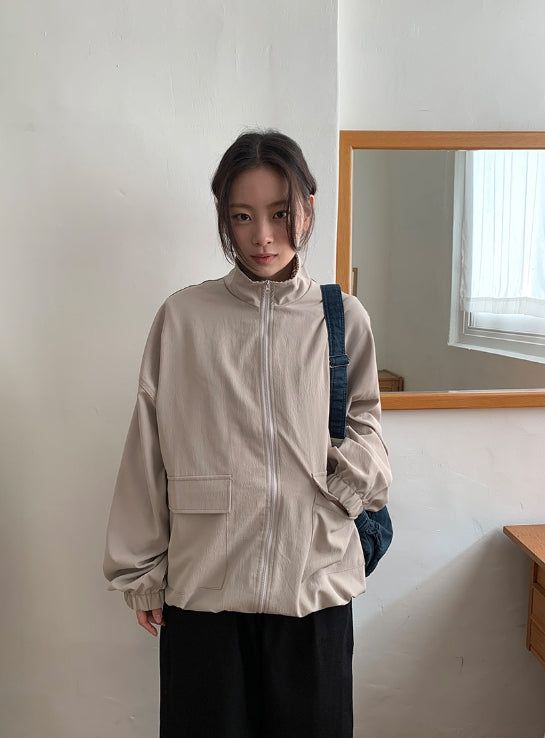 BAON（バオン）の「[unisex] PQ Check Collar Windbreaker Jumper（Jackets/Outerwear）」