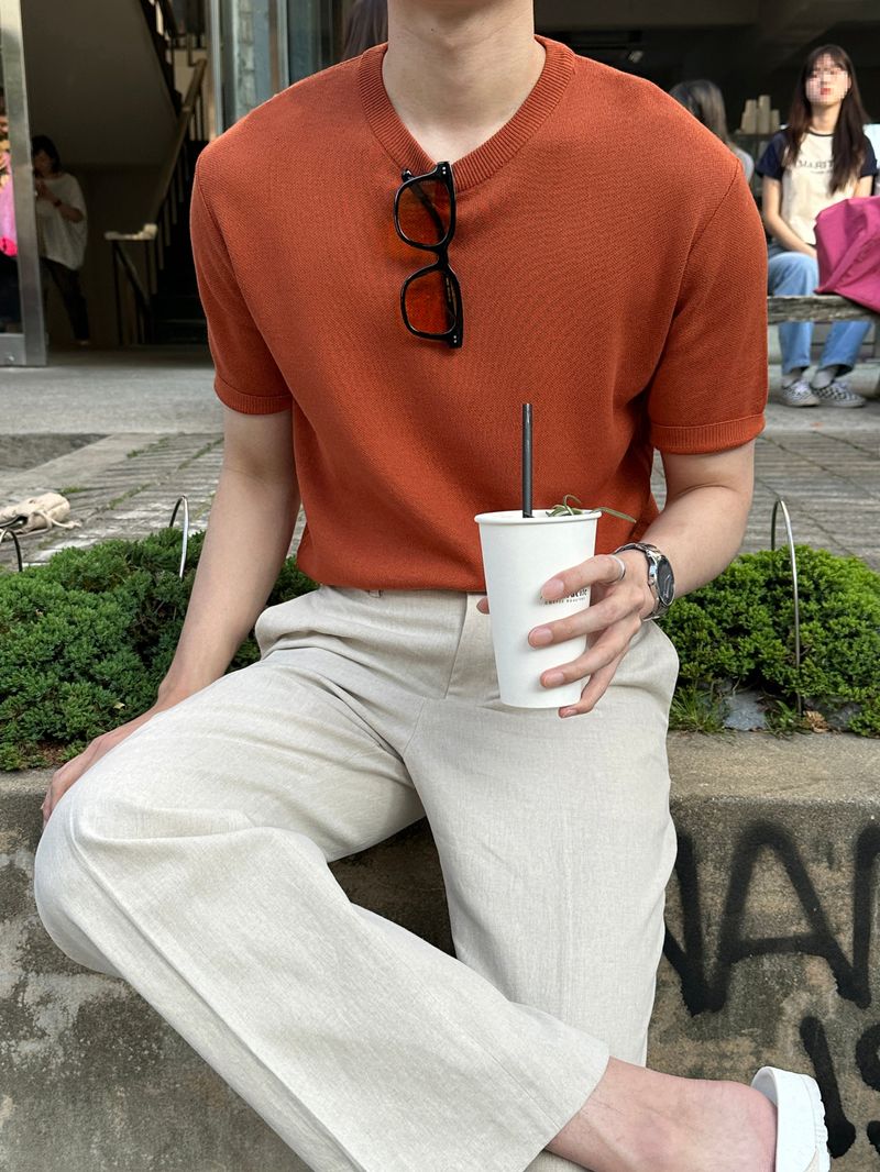 Summer linen ice back banding slacks (3 colors)