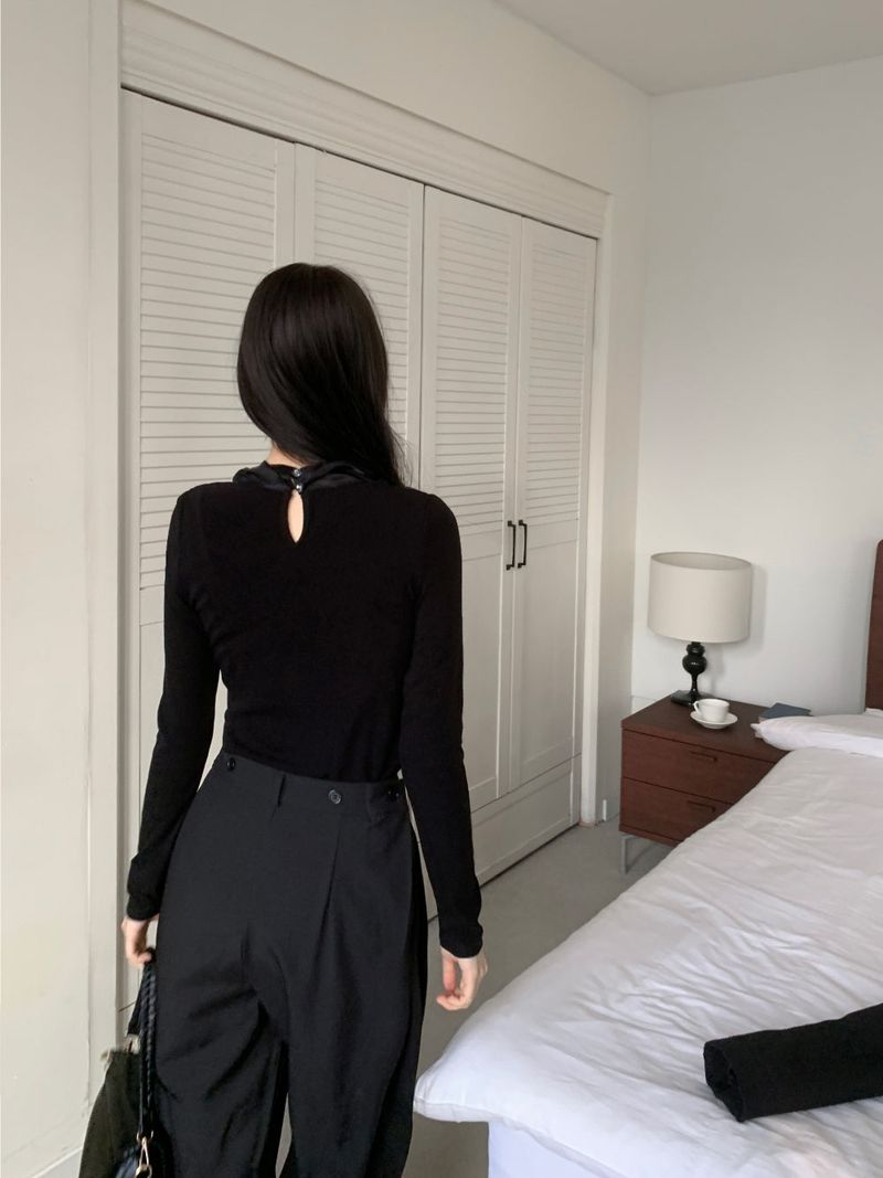 Tilly Tie Scarf Long Sleeve Top