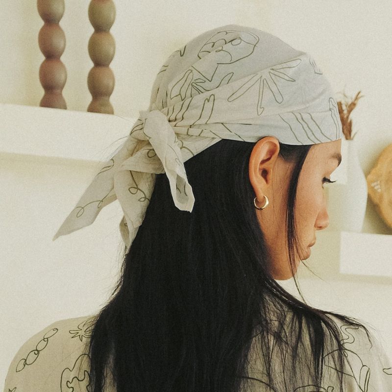 [Organic Scarf] Camino - Warm gray