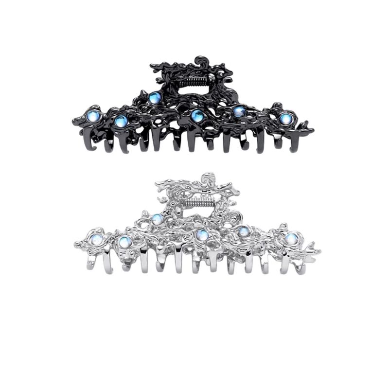 Emerald blue light retro y2k hairpin