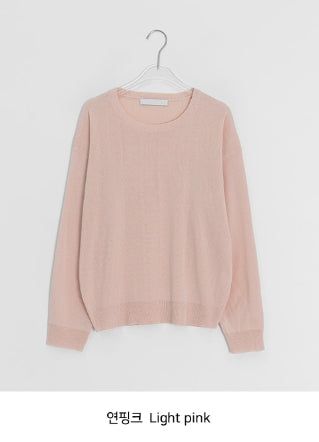 Muden Basic Color Round Neck Knit