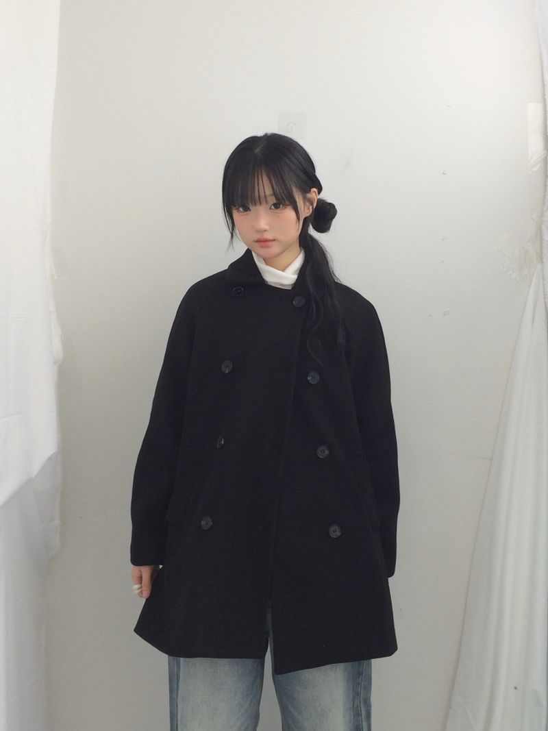 Raglan A-line coat