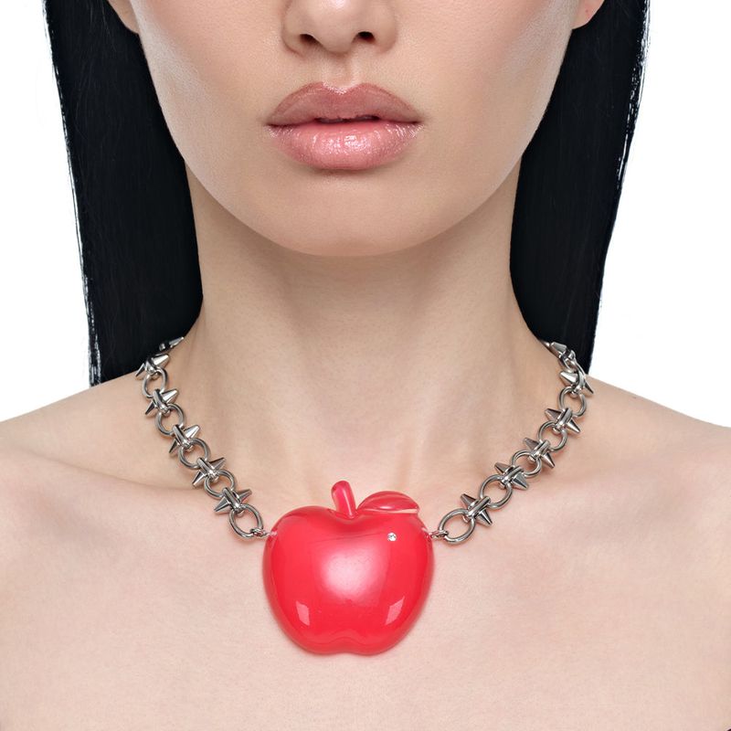 FRUIT JELLY CHOKER NECKLACE (RED APPLE)