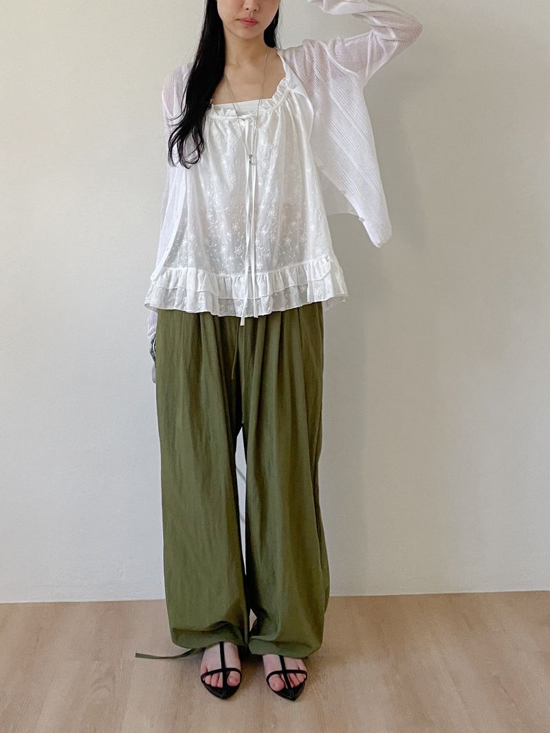 Jacquard Cotton Flare Bustier