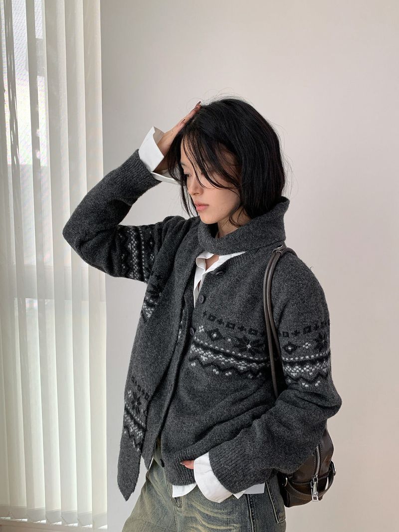 Cabin Nordic Round Knit Cardigan