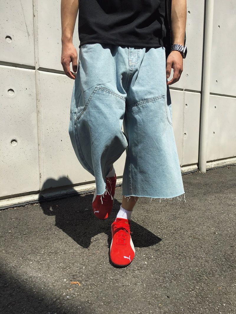 Foil Carpenter Bermuda Denim Pants 2C