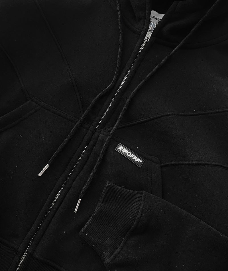 RIPOFFF Boxy Zip Hoodie