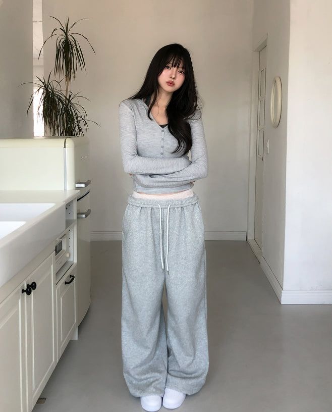 Grainy Wide Training Pants