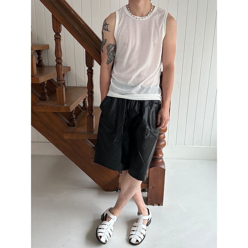 [S/S] See through sleeveless (5color)