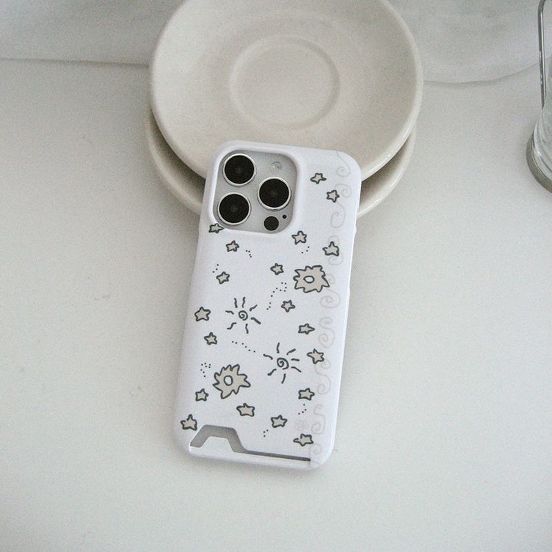 226STUDIO（226スタジオ）の「starry sketch card pocket phone case (white)（Smartphone Accessories）」