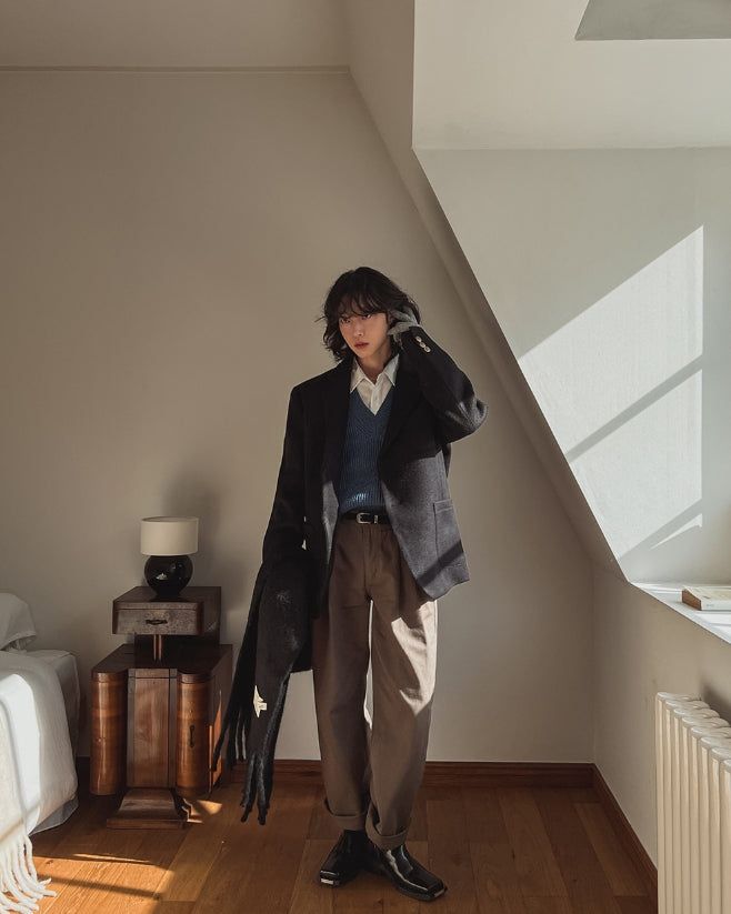 Crying medal over blazer