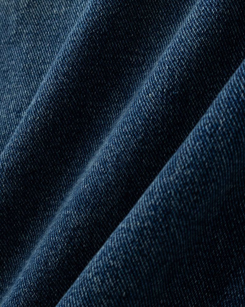 Kazen Washed Cargo Bermuda Denim Pants