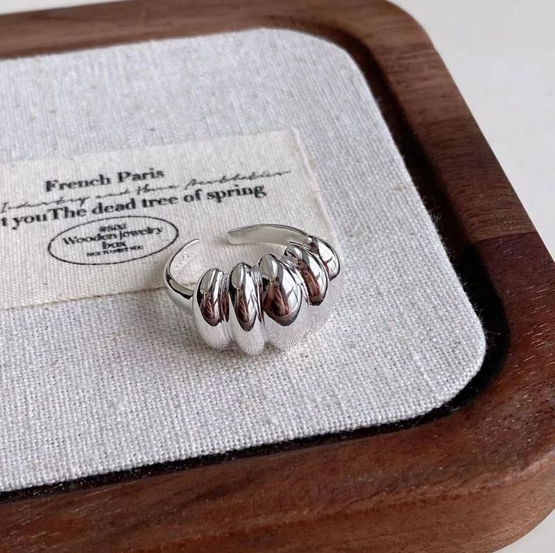 Silver 925 Bold Big Pumpkin Open Ring