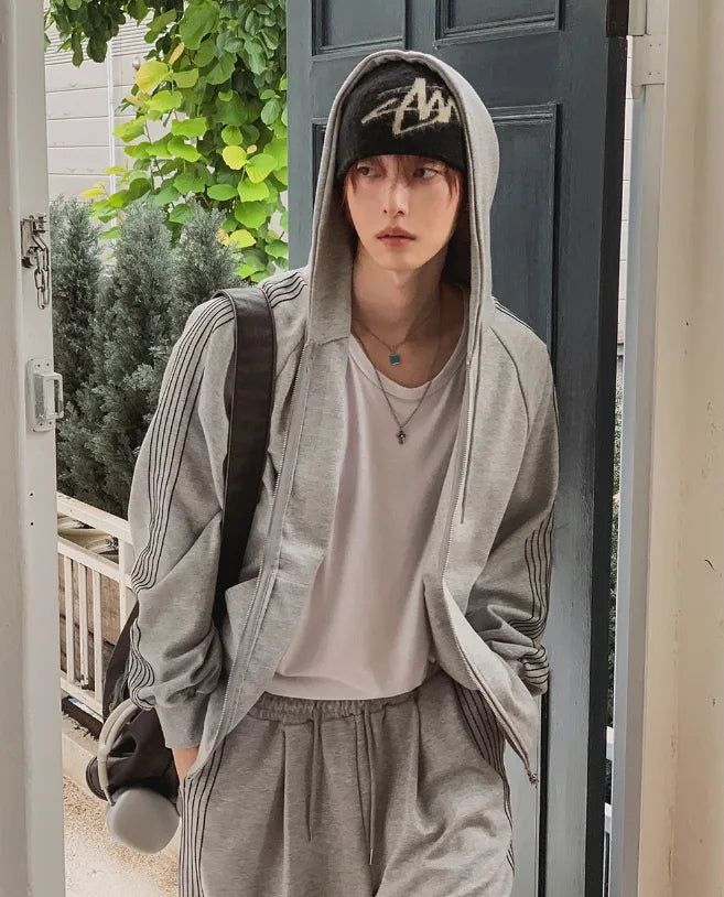 Kevin Track Hood Zip-Up