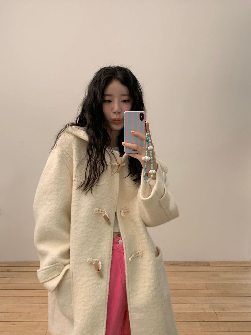 [MADE] Toit wool alpaca handmade toggle hood coat