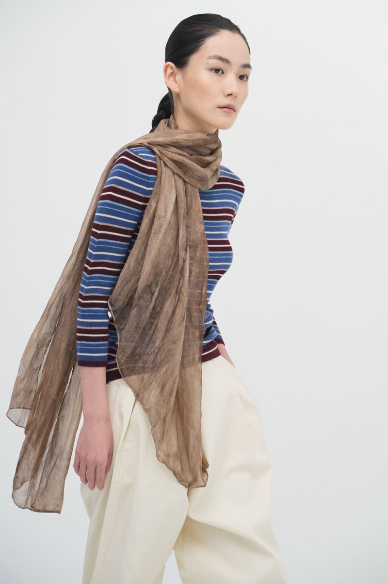Pleats loom light scarf_5colors