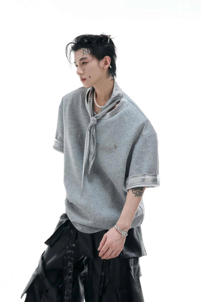 Argue Cultureの「Silver Tie Print Short Sleeve Tee(Tops)」