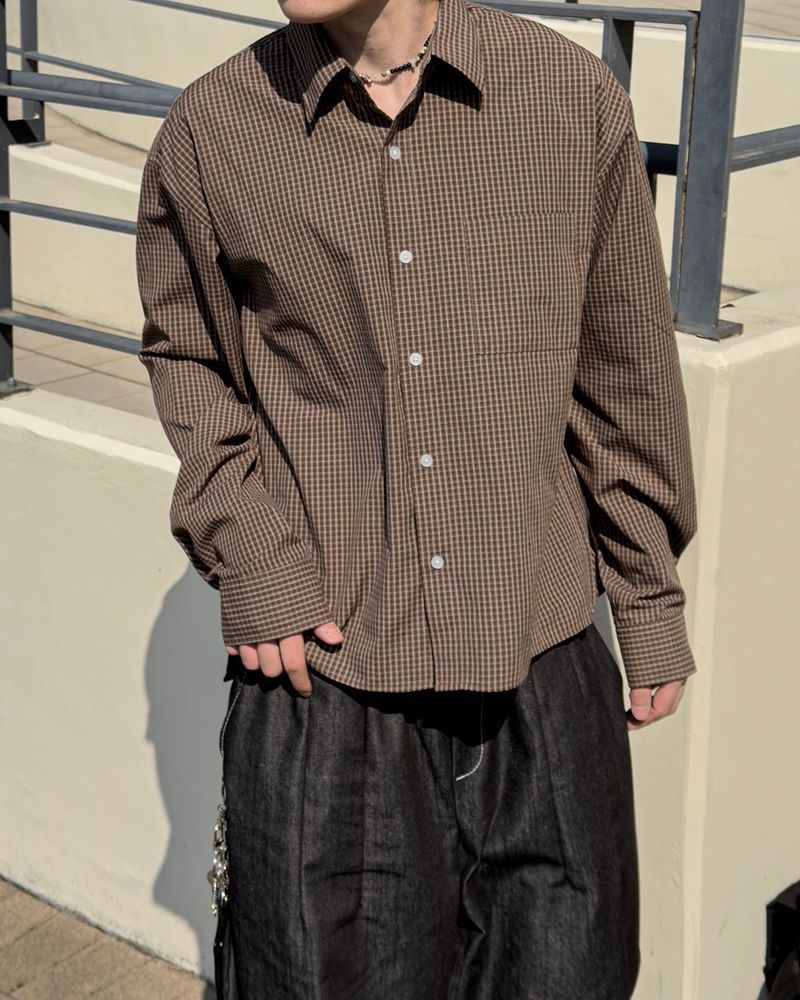 JIIGEUM（ジグム）の「Neric Mini Check Cropped Shirt（Tops）」